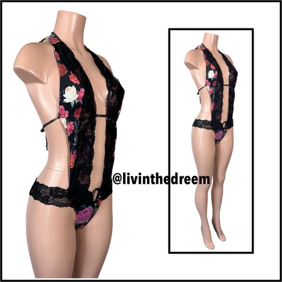 Beach Bunny Mercy Me  Rose and Rhinestone One Piece Monokini SZ L $259 - Picture 11 of 14